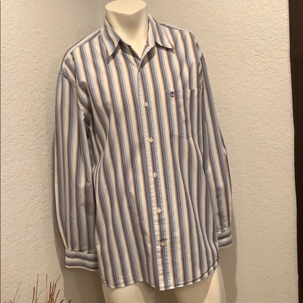 Timberland Striped Button Down Shirt
